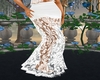 Long White Lace Skirt