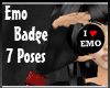 Emo badge poses