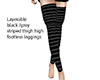 striped black stockings