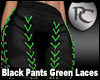 Black Pants Green Laces