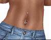 weed pierced belly pink1