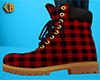 Red Work Boots Plaid (F)