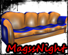 Used Blue Orange Couch