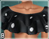 Black Polka Top Skirt