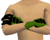 Green and Black Gloves