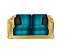 Gold an Teal Couch