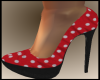 [LM]PinUp Dot Pumps-Red
