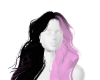 Pink and black hair