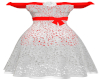 Sarah Red & White Dress