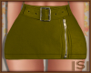 |S| Olive Leather Skirt