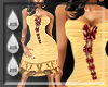 (I) GoldenRed Dress Slim
