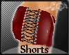 [N] Amey Pvc Red Shorts