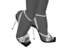 Black Silver Loop Heels