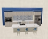 blue n cream kitchen