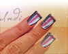 .Nails| Silver & Pink