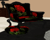 Boudoir Chair Black Rose