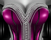 b pink chain corset
