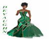 HER~ EMERALD N  BLK GOWN