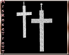 (RT)SILVER CROSS EARRING
