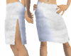 White Double Slit Skirt