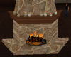 Brown Stone Fireplace 1