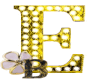 B♛|Gold Sign Letter E