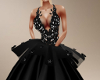 Long Black Flower Dress