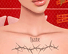 Chest Tattoo Hate