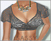 S| Lace Top Grey 