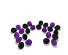 purple/black balloons