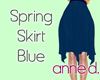 Spring Midi Skirt blue