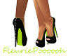 Black lime studded heels