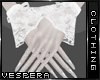 -V- White Lace Cuffs