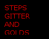 steps glittler and gold