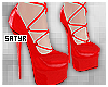 Red Platform High Heels