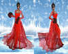 CHRISTMAS FUR GOWN RED