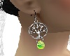 tree and emerald earring