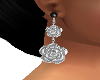 ~Silver Rose Earrings~