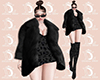 L: Alicia Black Fur Coat