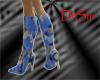 Blue Camo Stiletto Boots