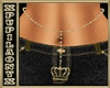 CROWN GOLD  BELLY CHAIN