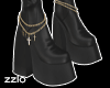 chain boots gold