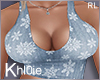 K Snow flake pjs top RL