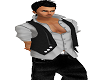 Dark vest wit gray shirt