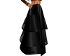 black ruffled long skirt