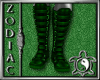 Gothic Strap Green Boots