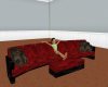 (LMD) Couch 2 Red/Brwn