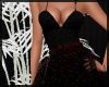 Black/Red Glitter Gown