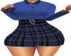 Blue Plaid  Shirt/Skirt
