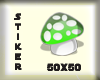 stiker mushroom GREEN